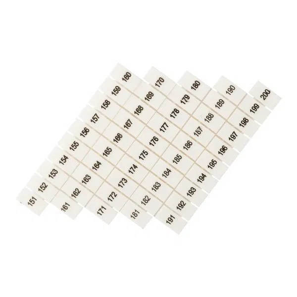 Маркеры для UT/ST/Push-in 6 с нумерацией 150-200 (уп.100шт) EKF zb-st-6-150-200
