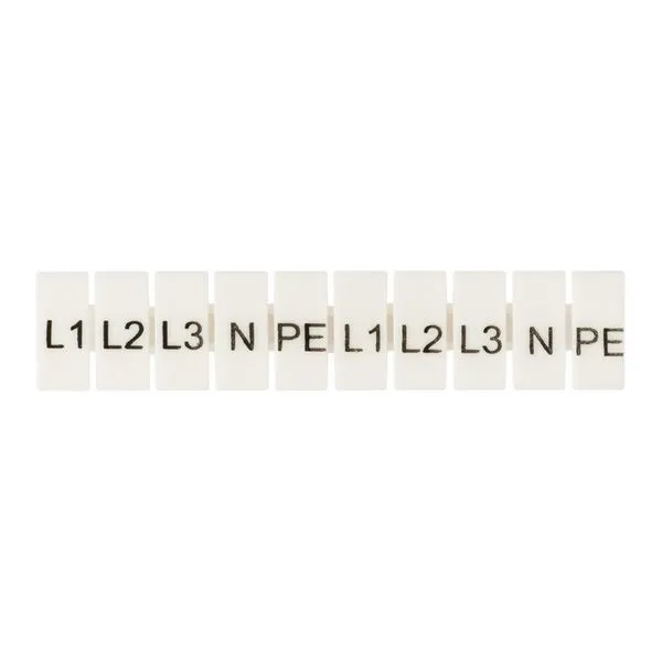 Маркеры для UT/ST/Push-in 6 с символами "L1, L2, L3, N, PE" (100 шт.) EKF zb-st-6-L-1-3