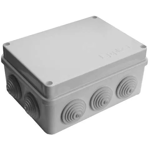 Коробка распределительная ОП 150х110х70мм IP54 10 выходов 10 гермовводов. крышка на винтах сер. Epplast 210314 Электропромпласт