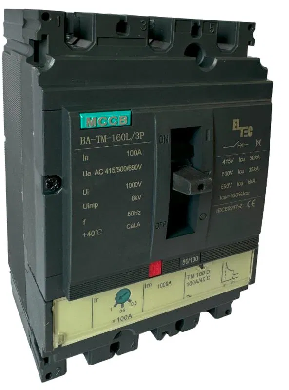 Выключатель автоматический MCCB BA-TM-160L/3P 100А (термомагнитый ТМ ICU:50KA) ELTEC 1200100