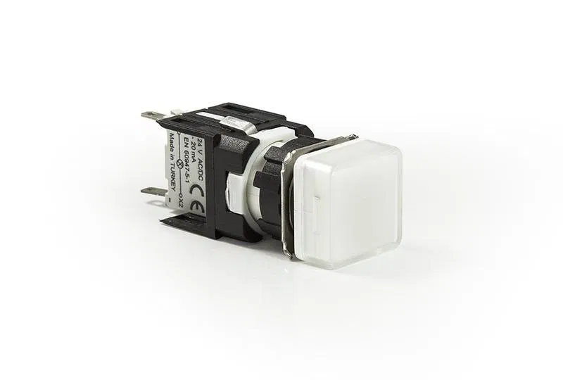 Арматура сигнальная 16мм квадратная 12-24 AC/DC бел. EMAS D050KXB