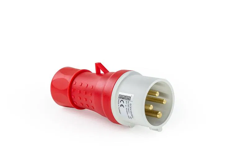 Корпус с вилкой стандарт CEE 4х16А (3P+E) 400В EMAS ECE416V5FU