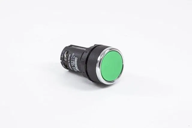 Кнопка нажимная моноблочная 22мм IP 40 1НО EMAS MB100DY