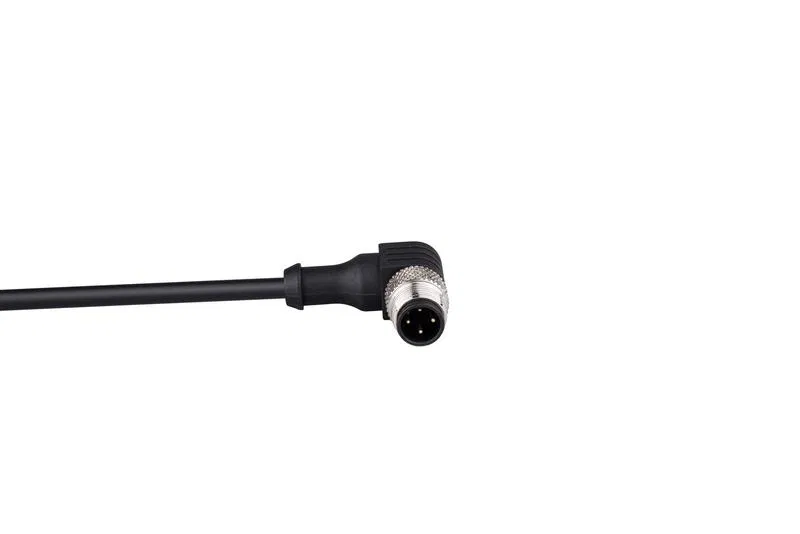 Кабель соединительный 5м со штепселем M12х3 90град. ПВХ IP68 EMAS SKM12F3DXV5