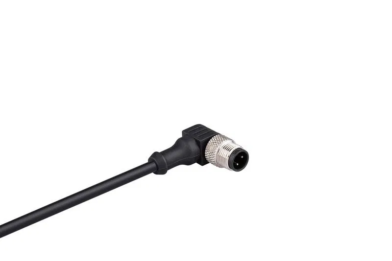 Кабель соединительный 5м со штепселем M12х4 90град. ПУ IP68 EMAS SKM12F4DXP5