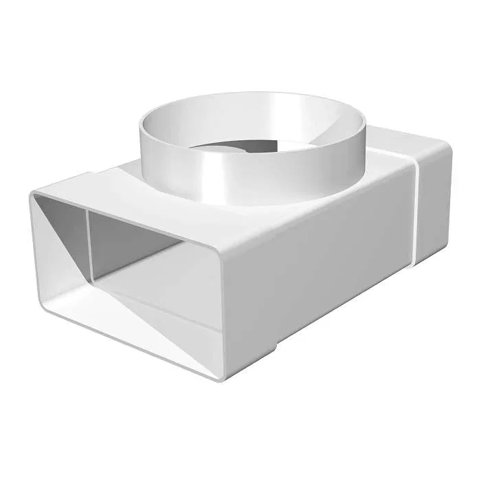 Тройник ТФП d125 с выходом 60х204 пластик ERA 620ТФ12.5П 620ТФ12,5П