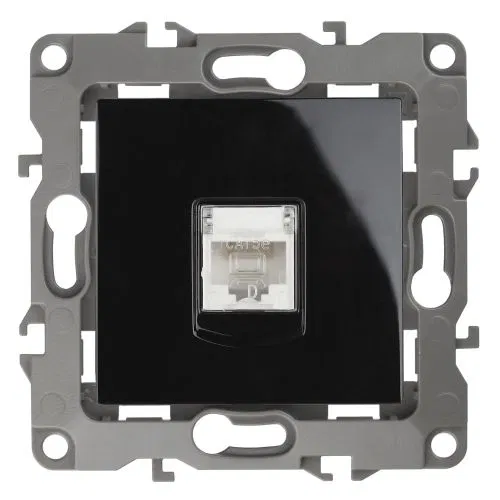 Розетка компьютерная Эра12 12-3107-06 RJ45 черн. Эра Б0014728