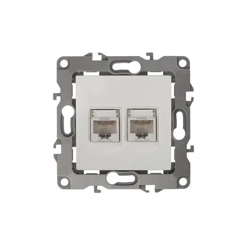 Розетка компьютерная 2-м Эра12 RJ45 12-3108-02 сл. кость Эра Б0014730