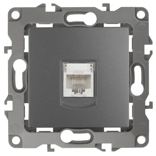 Розетка компьютерная Эра12 12-3107-12 RJ45 графит Эра Б0019350