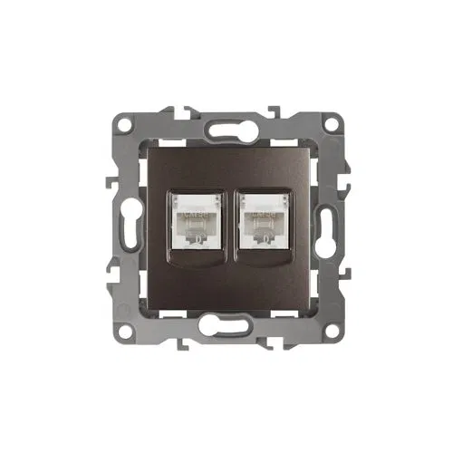 Розетка компьютерная 2-м Эра12 RJ45 12-3108-13 бронз. Эра Б0019355