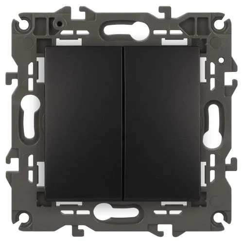 Переключатель 2-кл. СП Elegance 14-1106-05 10А IP20 250В 10AX механизм антрацит Эра Б0034247