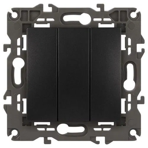 Выключатель 3-кл. СП Elegance 14-1107-05 10А IP20 250В 10AX механизм антрацит Эра Б0034254