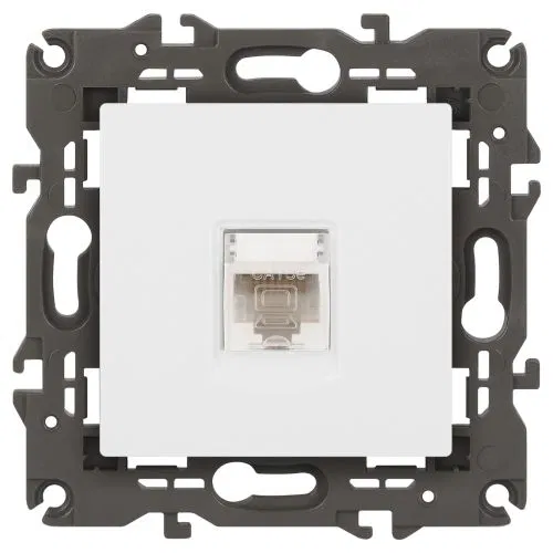 Розетка компьютерная 1-м Elegance 14-3107-01 RJ45 IP20 механизм бел. Эра Б0034302