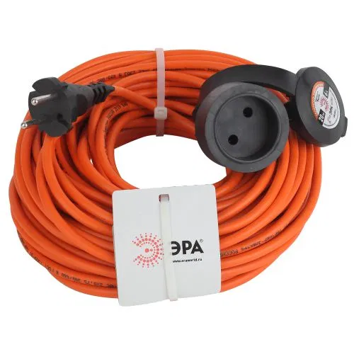 Удлинитель-шнур 1х20м без заземл. 6А IP20 UPx-1-2х0.75-20m ПВС 2х0.75 (бухта) Эра Б0043037