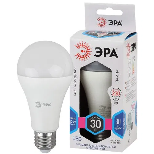 Лампа светодиодная LED A65-30W-840-E27 30Вт A65 грушевидная 4000К нейтр. бел. E27 Эра Б0048016