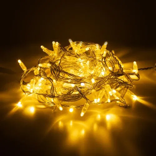 Гирлянда светодиодная "Нить" 3м 30LED тепл. бел. IP65 220В бел. мерцание провод прозр. ПВХ (без шнура питания) Эра Б0051887