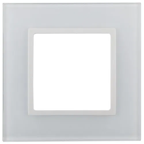 Рамка 1-м 14-5101-01 стекло Elegance бел.+бел. Эра Б0059166