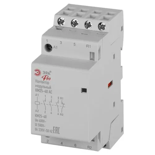 Контактор модульный КМ25-40 АС PRO NO-902-332 Эра Б0062321