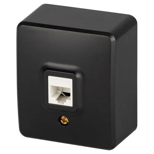 Розетка Эксперт 11-3203-05 информационная RJ45 IP20 ОУ антрацит Эра Б0062988