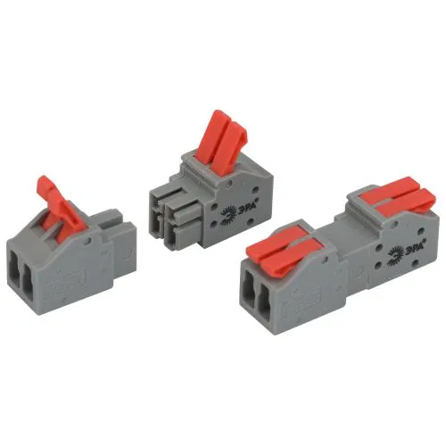 Клемма проходная разъемная 222-2412R 2п 0.08-2.5/4кв.мм с рычагами NO-225-403 (уп.20шт) Эра Б0067947
