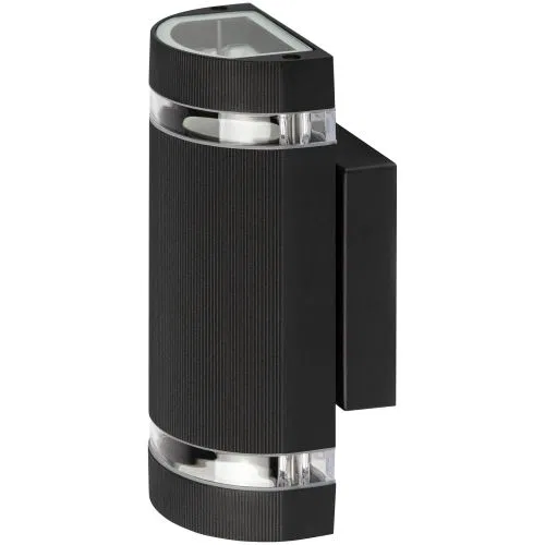 Светильник "Адрия" GBW-102-BL-0230 max 30Вт 2хGU10 IP54 230В 230х100х90мм уличный настен. вверх/вниз черн. Эра Б0069595
