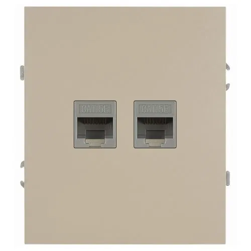 Розетка информационная 2-м СП Arktik RJ45 16А IP20 250В шампань Эра Б0070487