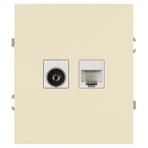 Розетка комбинированная СП Arktik RJ45 + TV 16А IP20 250В сл. кость Эра Б0070495