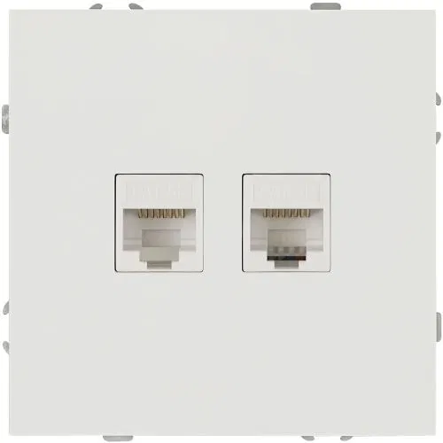 Розетка информационная 2-м СП Galaxy RJ45 16А IP20 250В бел. матов. Эра Б0070770