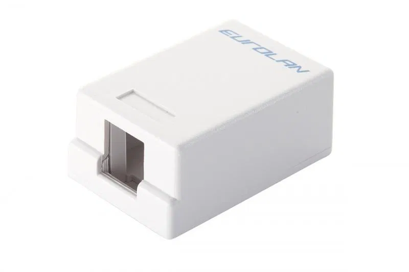 Коробка настенная 1-порт. бел. Eurolan 12B-00-01WT