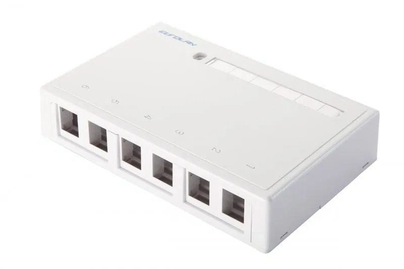 Коробка настенная 6-порт. бел. Eurolan 12B-00-06WT