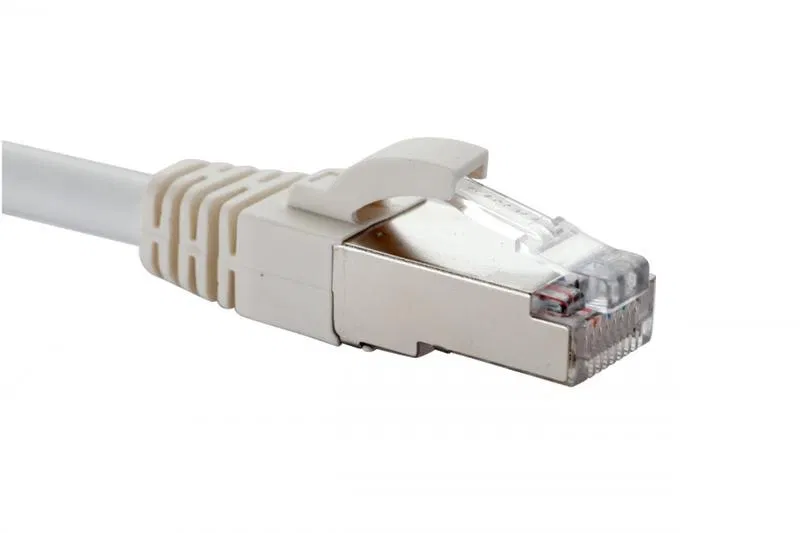Патч-корд S/FTP LSZH кат.6A 0.5м бел. Eurolan 21D-SA-0EWT