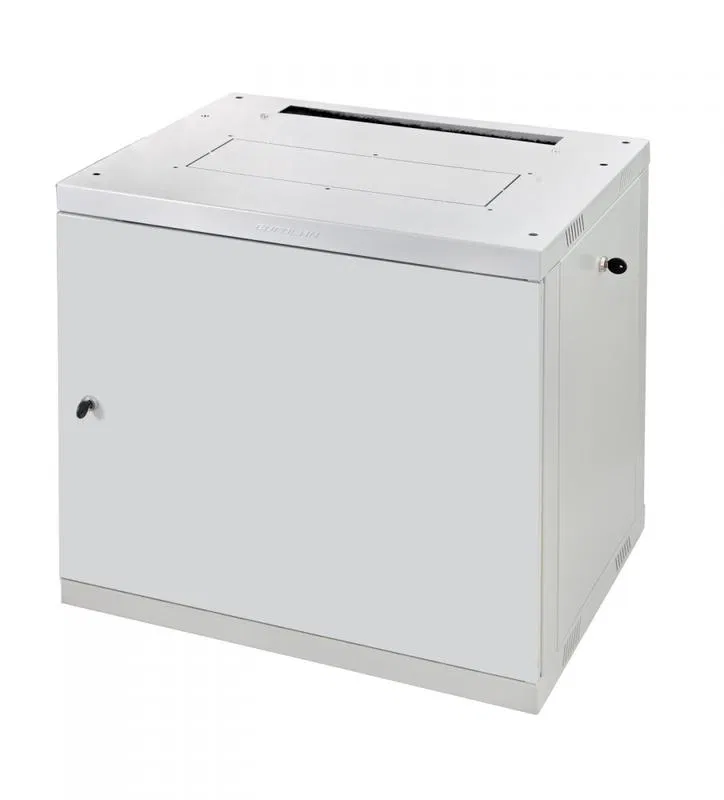 Шкаф настенный Racknet F30 9U 600х600 передняя дверь метал. светл./сер. Eurolan 60W-09-66-30GY