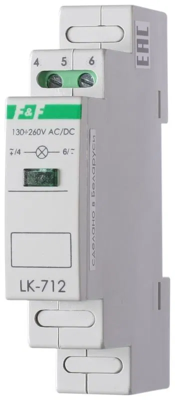 Указатель напряжения LK-712 (сигнализация наличия 1ф 35мм 230В IP20 монтаж на DIN-рейке) F&F EA04.007.001 Евроавтоматика F&F