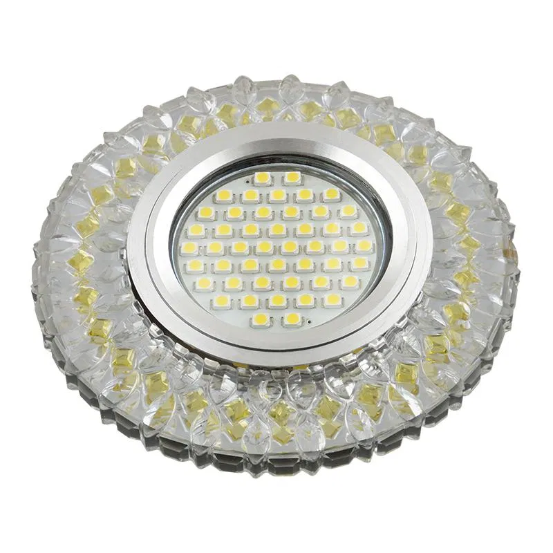 Светильник DLS-L138 GU5.3 GLASSY/GOLD GU5.3 встраив. доп. светодиод. подсветка 3Вт без лампы стекло Fametto UL-00003869
