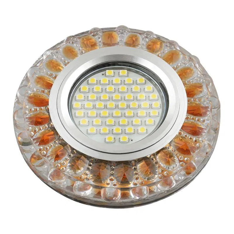 Светильник DLS-L151 GU5.3 GLASSY/GOLD GU5.3 встраив. доп. светодиод. подсветка 3Вт без лампы стекло Fametto UL-00003909