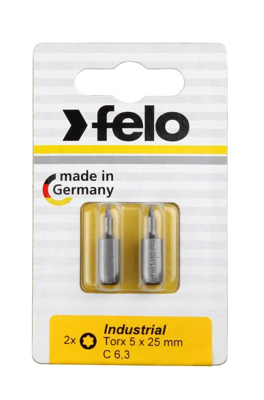 Бита Industrial TX 6х25 на блистере (уп.2шт) FELO 02606036