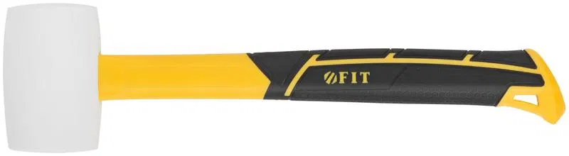 Киянка 45мм 230г фибергласовая ручка резинов. бел. FIT 45516