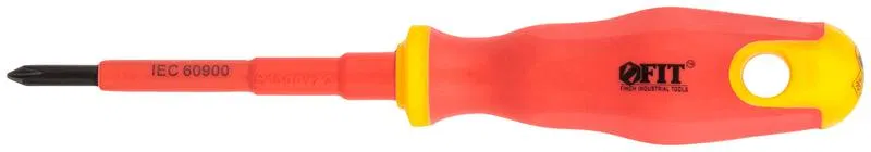 Отвертка изолированная 1000В CrV сталь прорезинен. ручка 4.5х80мм РН1 FIT 55893