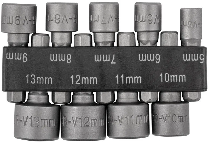 Набор усиленных головок CrV 9шт (5-13мм) FIT 57915