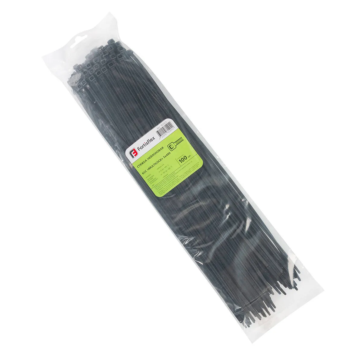 Стяжка нейлоновая КСС «MULTILOCK» 5х400 (черн) (100шт) 102323 Fortisflex