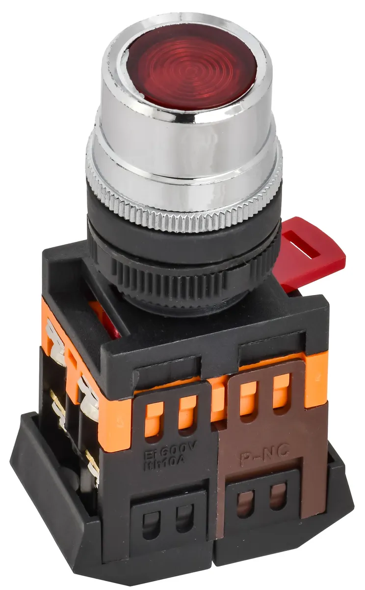 Кнопка ABLF-22 красный d22мм неон/240В 1з+1р ИЭК BBT10-ABLF-K04 GENERICA