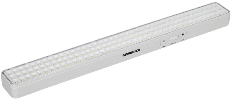 Светильник светодиодный аккумуляторный ДБА 1120 непостоян. действия 120LED 6ч 12Вт GENERICA LDBA0-1120-6-01-K01-G