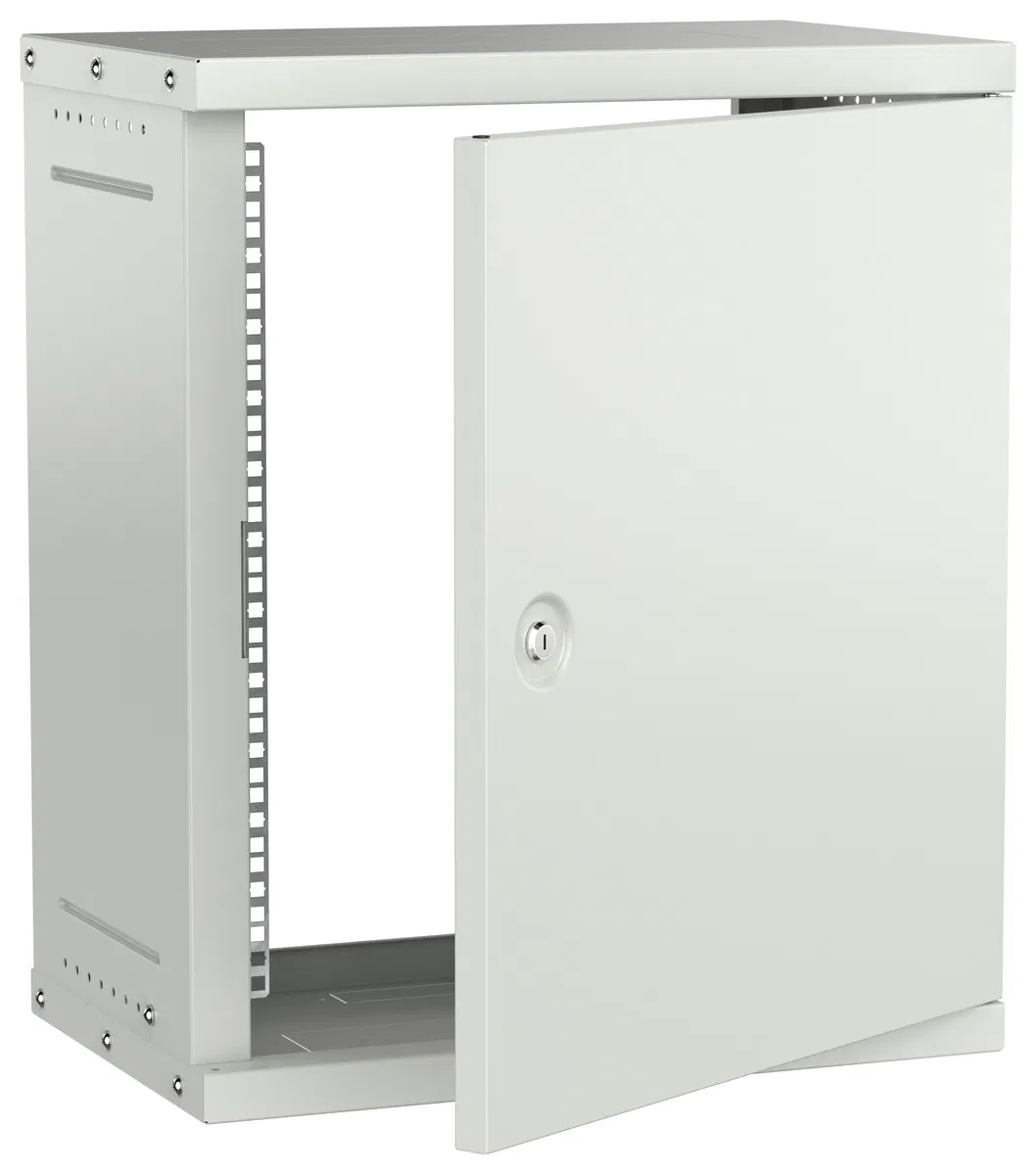 Шкаф настенный 19" 12U 550х350мм металлическая дверь серый GENERICA LWE3-12U53-MF-G