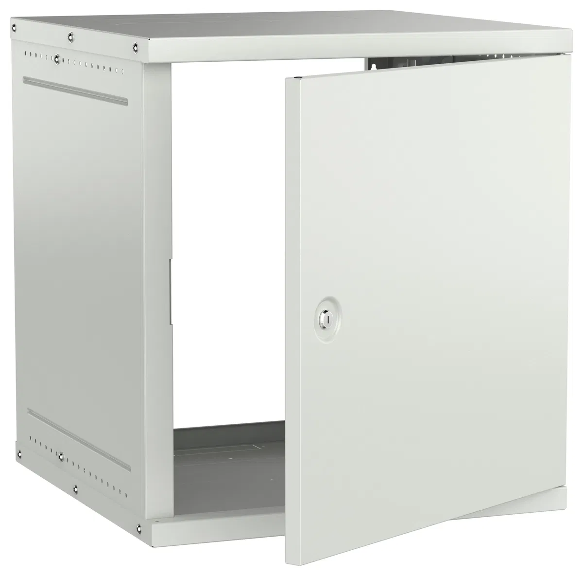 Шкаф настенный 19" 12U 600х600мм металлическая дверь серый GENERICA LWE3-12U66-MF-G