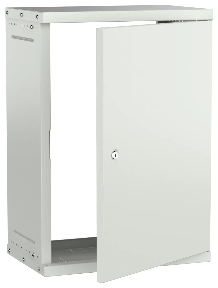 Шкаф настенный 15U 550х350мм дверь метал. сер. GENERICA LWE3-15U53-MF-G