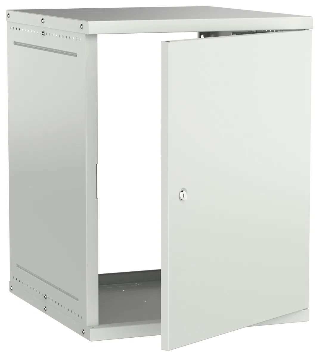 Шкаф настенный 19" 15U 600х650мм металлическая дверь серый GENERICA LWE3-15U67-MF-G
