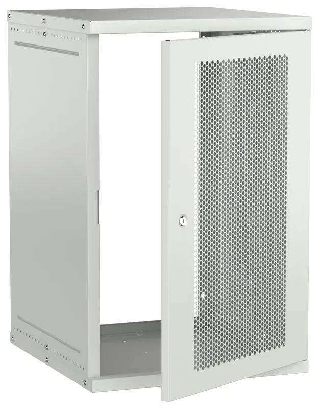 Шкаф настенный 18U 600х650мм дверь перфорир. сер. GENERICA LWE3-18U67-PF-G