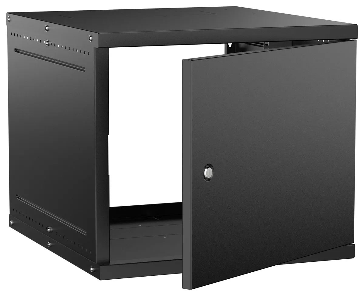 Шкаф настенный 9U 600х650мм дверь метал. черн. GENERICA LWE5-09U67-MF-G