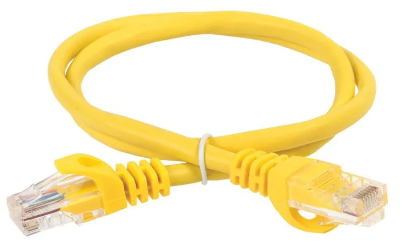 Патч-корд кат.5E UTP 0.5м желт. GENERICA PC05-C5EU-05M-G