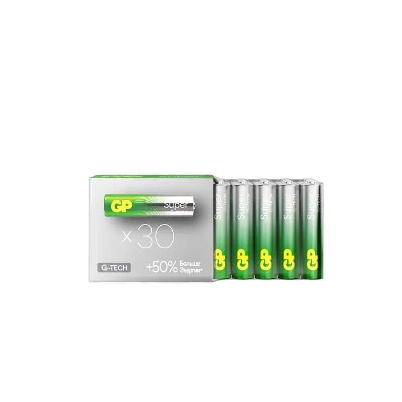 Элемент питания алкалиновый AAA/LR03 1.5В Super Alkaline G-Tech 24AA21-2CRSWC30 180/720 (уп.30шт) GP 1216